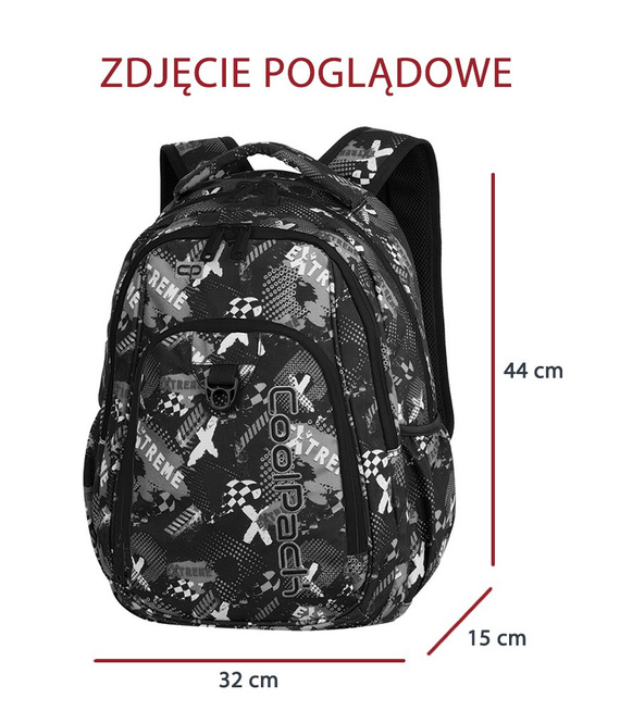 Zestaw szkolny Coolpack  Ribbon Grid - plecak Strike i piórnik Primus