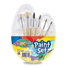 Zestaw pędzli do malowania z paletą Colorino Kids 68710PTR