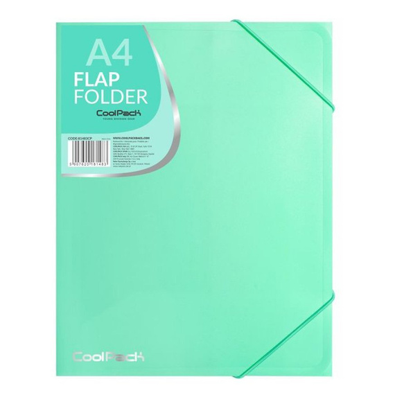 Teczka A4 z gumką Colorino Pastel Green 81483CP