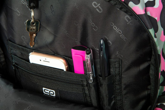 Set Coolpack Camo Pink Badges - Dart backpack and a Campus pencil case