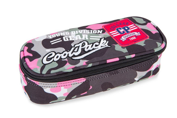 Set Coolpack Camo Pink Badges - Dart backpack and a Campus pencil case