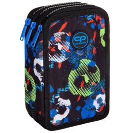 Piórnik szkolny potrójny z wyposażeniem CoolPack Jumper 3 Football Blue 2 D067336