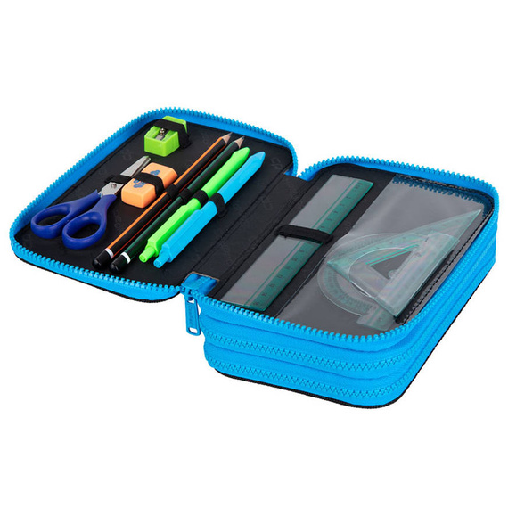 Piórnik szkolny potrójny z wyposażeniem CoolPack Jumper 3 Soccer E67553