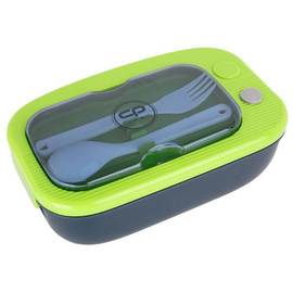 Śniadaniówka z przegródką i sztućcami Coolpack Mil Blue/Green Z31002