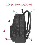 Plecak miejski Coolpack Classic Black & White Flowers 72090CP nr 1016