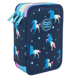 Piórnik szkolny potrójny z wyposażeniem CoolPack Jumper 3 Blue Unicorn F067670