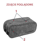 Piórnik szkolny dwukomorowy Coolpack Clever Ribbon Grid 87964CP nr A299