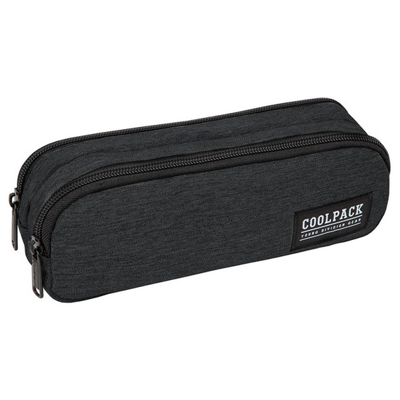 Piórnik szkolny dwukomorowy CoolPack Clio Snow Black 51325CP C69164