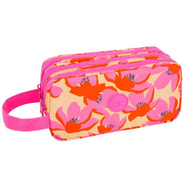 Piórnik szkolny trzykomorowy CoolPack Primus L Flores Rosa F060914