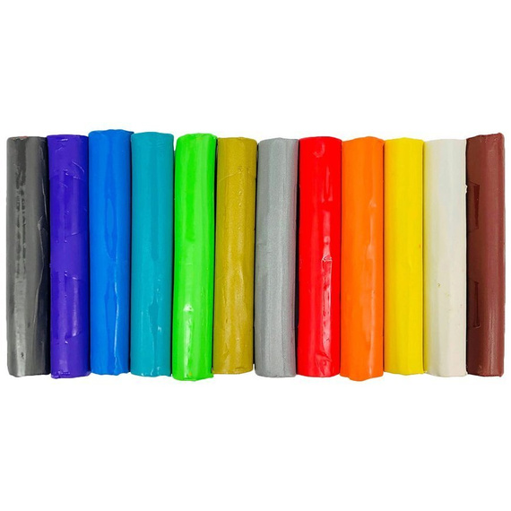 Plastelina 12 kolorów złota + srebrna Colorino Kids 42673PTR