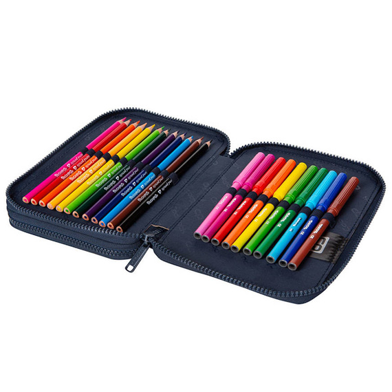 Piórnik szkolny podwójny z wyposażeniem CoolPack Jumper XL Grafitti D077335