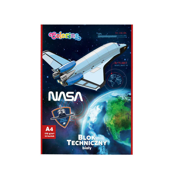 Blok techniczny A4 Colorino Nasa 21528PTR