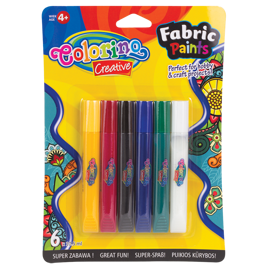 Farby do tkanin 6 sztuk x 10,5 ml Colorino Kids 68888PTR	
