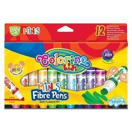 Flamastry Mini Zmywalne 12 kolorów Colorino Kids 32117PTR