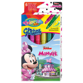 Flamastry brokatowe 6 kol. Minnie Mouse Colorino Kids 90737PTR
