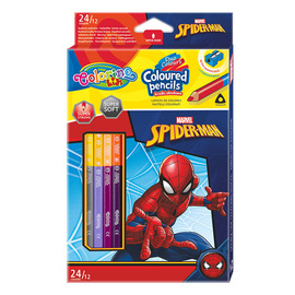 Kredki ołówkowe trójkątne Disney Spiderman 12/24 Colorino Kids 91796PTR