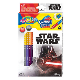 Kredki ołówkowe trójkątne Disney Star Wars 12/24 Colorino Kids 89465PTR