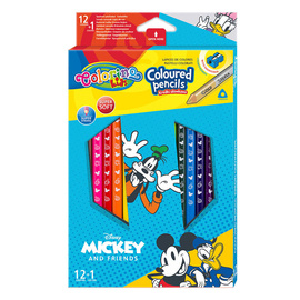Kredki ołówkowe trójkątne Mickey Mouse 12 kol. Colorino Kids 89847PTR