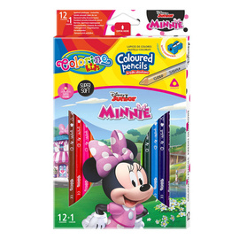 Kredki ołówkowe trójkątne Minnie Mouse 12 kol. Colorino Kids 90614PTR