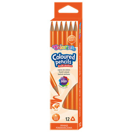 Kredki ołówkowe trójkątne pomarańczowe 12 szt. Colorino Kids 86525PTR