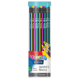 Ołówki heksagonalne z gumką 48 szt. tuba Colorino Kids 39958PTR_K