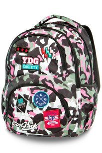 Plecak młodzieżowy Coolpack Dart Camo Pink Badges 24008CP A29112