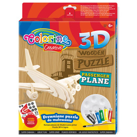 Puzzle drewniane 3D Colorino Kids Samolot 36889PTR_S