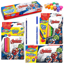 Zestaw Colorino Disney Avengers- Plastelina, kredki ołówkowe, flamastry i farby plakatowe