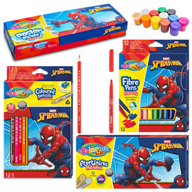 Zestaw Colorino Disney Spiderman- Plastelina, kredki ołówkowe, flamastry i farby plakatowe