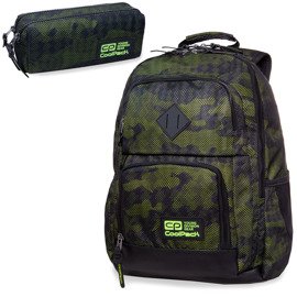 Zestaw Coolpack Army Moss Green - plecak Unit i piórnik Edge