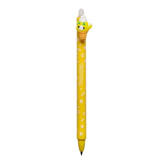 Długopis automatyczny wymazywalny Ice Cream kotek żółty Colorino School 53992PTR