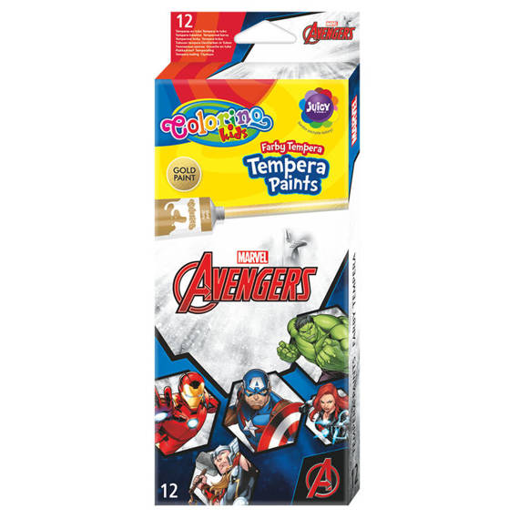 Farby Tempera w tubach 12 ml Avengers Colorino Disney 91451PTR