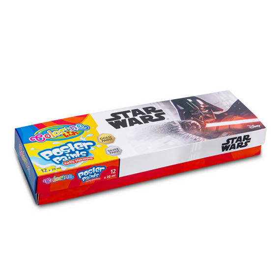 Farby plakatowe 12 kol. 20 ml Star Wars Colorino Disney 89489PTR