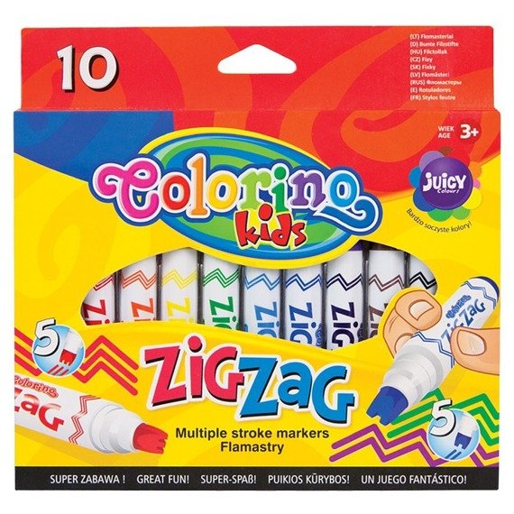 Flamastry Zig Zag 10 kol Colorino Kids 34647PTR