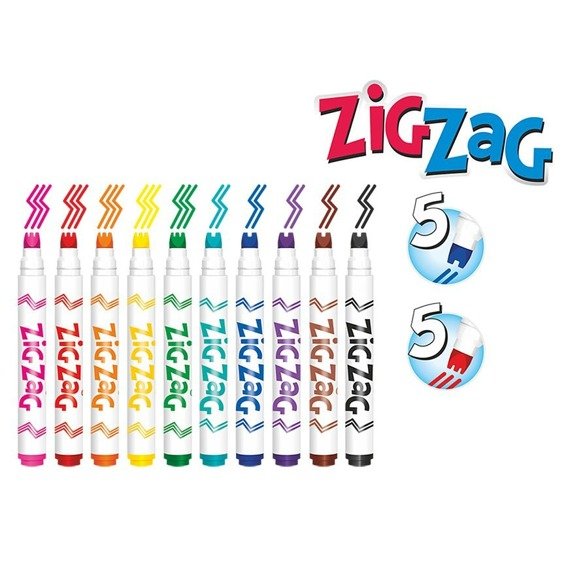 Flamastry Zig Zag 10 kol Colorino Kids 34647PTR