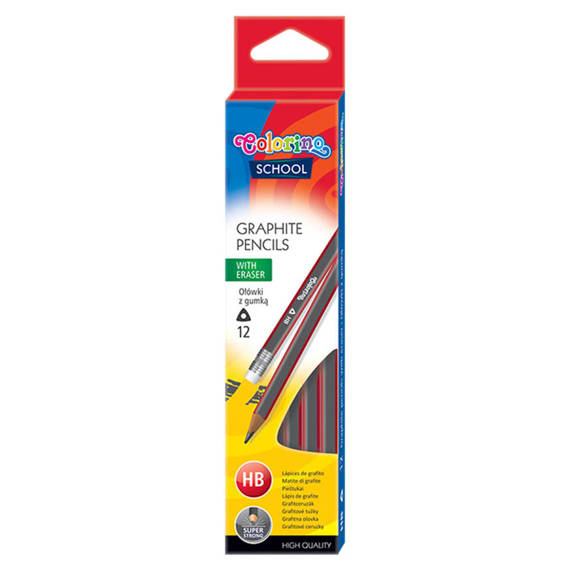 Ołówek trójkątny z gumką Colorino Kids 39484PTR/1