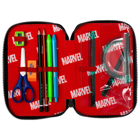 Piórnik potrójny z wyposażeniem Coolpack Jumper 3 Disney Core Avengers F067778