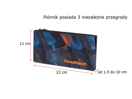 Piórnik szkolny Coolpack Trio Tire tracks 73387CP nr 753