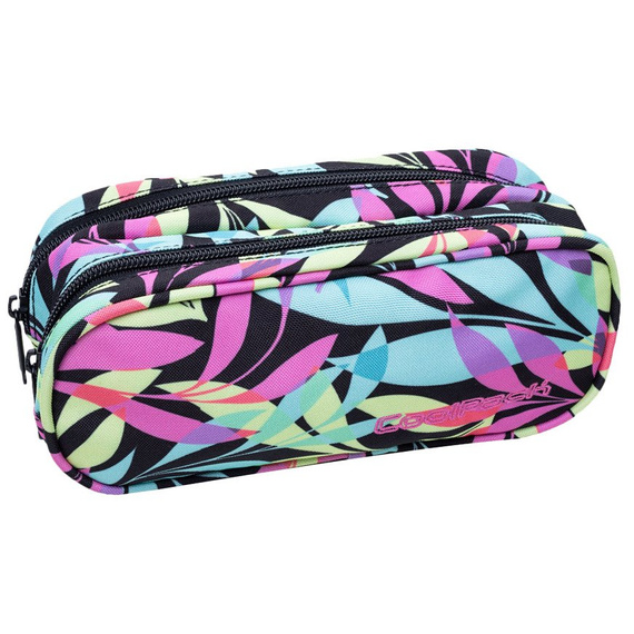 Piórnik szkolny dwukomorowy CoolPack Clever Pastel Leaves 31129CP nr B65050