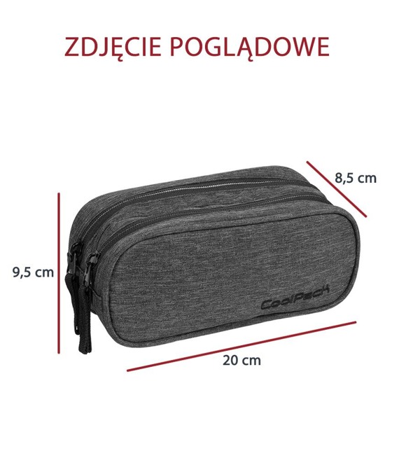 Piórnik szkolny dwukomorowy Coolpack Clever Camouflage Lime  88923CP nr A351