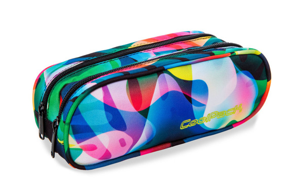 Piórnik szkolny dwukomorowy Coolpack Clever Rainbow Leaves 96843CP nr A65210