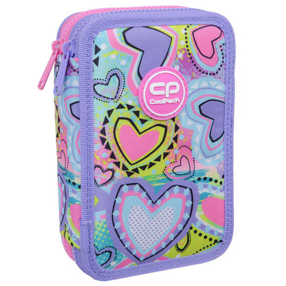 Piórnik szkolny podwójny z wyposażeniem CoolPack Jumper 2 Pastel Heart F066832