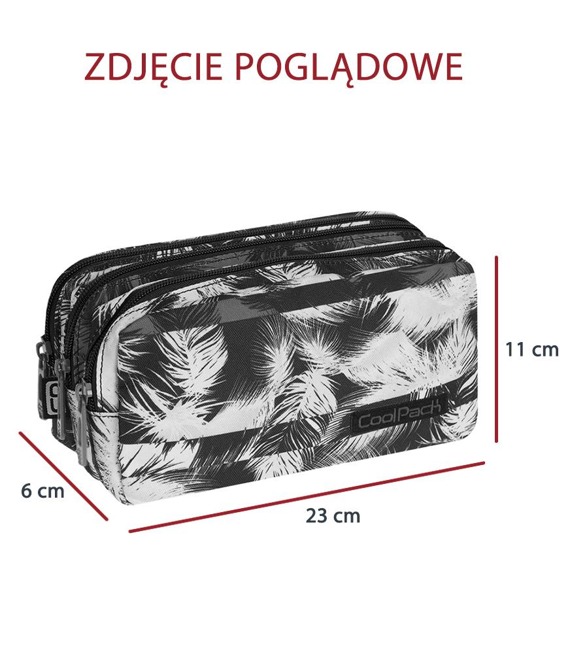 Piórnik szkolny trzykomorowy Coolpack Primus Emerald Jungle  80368CP nr A052