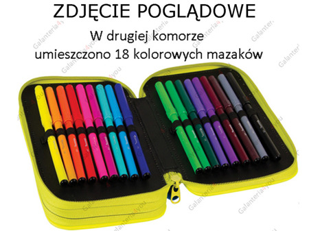 Piórnik szkolny z wyposażeniem Coolpack Jumper Rubin neon 66358CP nr A472