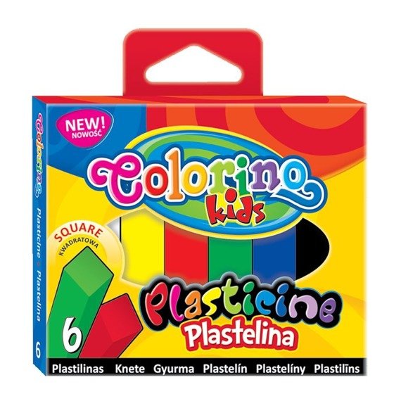 Plastelina 6 kol. kwadratowa Colorino Kids 57400PTR