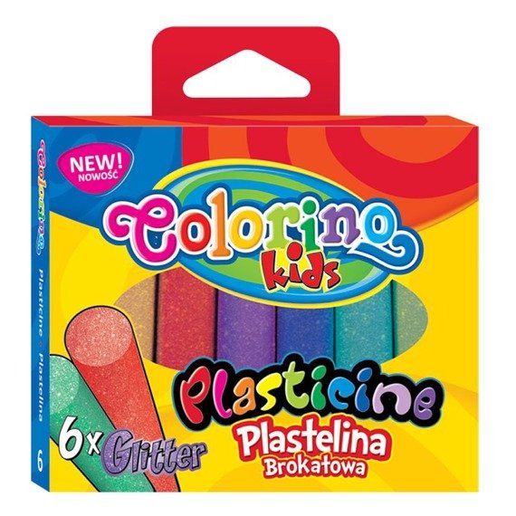 Plastelina 6 kolorów Brokatowa Colorino Kids 42697PTR