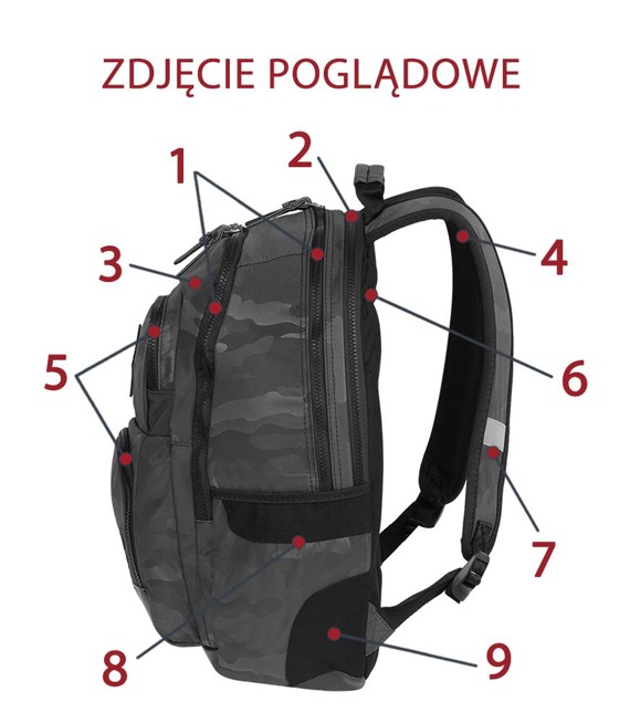 Plecak młodzieżowy Coolpack Unit Flock Camo Violet 84120CP nr A554