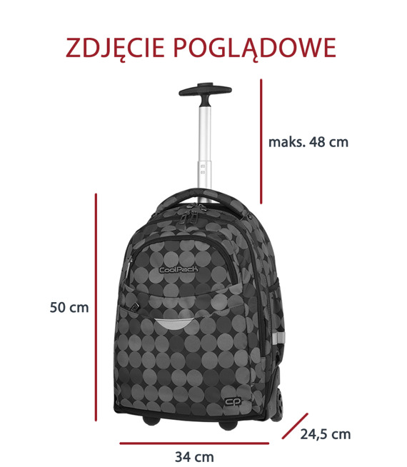 Plecak młodzieżowy na kółkach Coolpack Rapid Strokes 77989CP nr 673