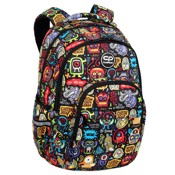 Plecak młodzieżowy szkolny CoolPack Basic Plus Scary Stickers F003696