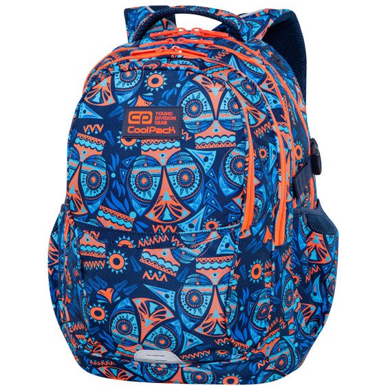 Plecak młodzieżowy szkolny CoolPack Factor Aztec Blue 73471CP C02189